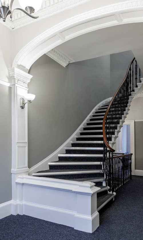 THE GROUND FLOOR STAIRCASE