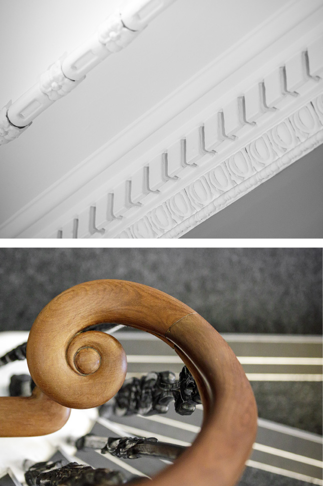 GROUND FLOOR STAIRS AND WALL DETAILS